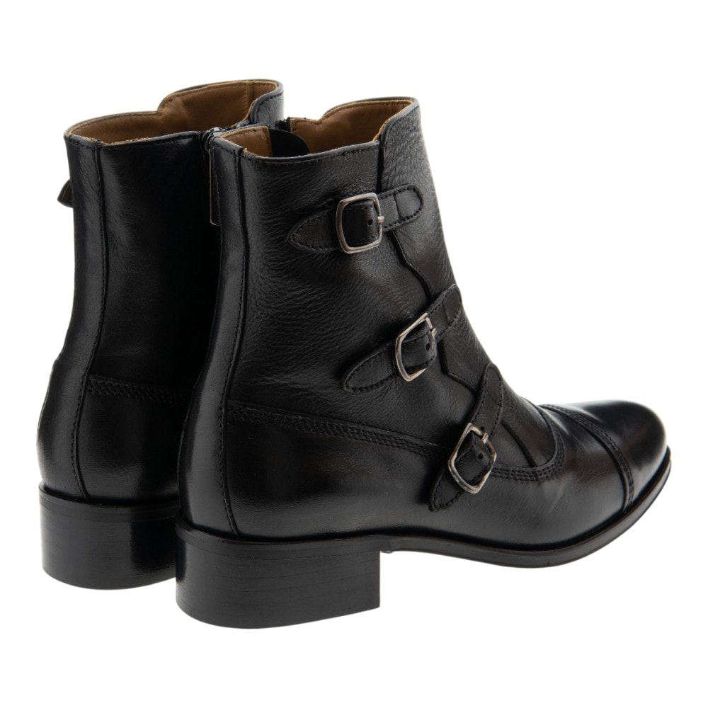 Botines negro mujer hebillas Calce estilo elegante foto 4