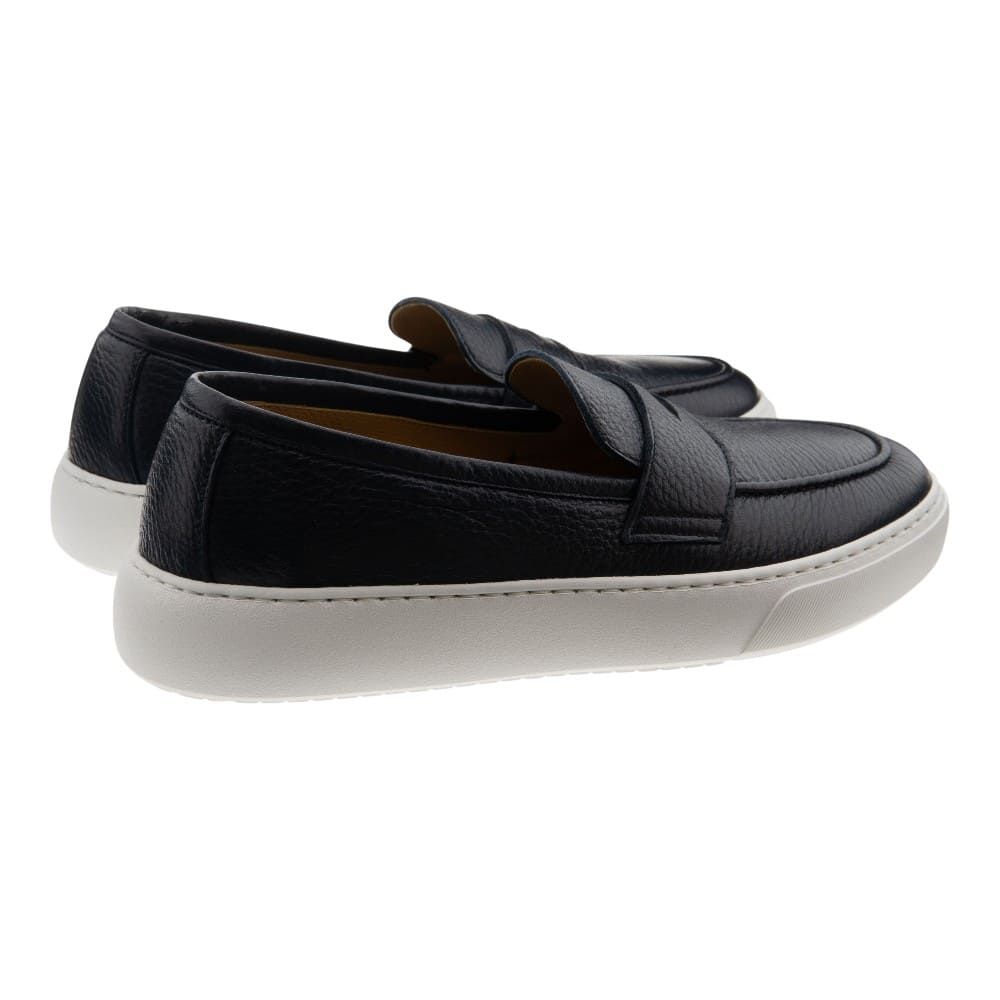 Mocasines hombre azules Calce | Piel y suela sport foto 3