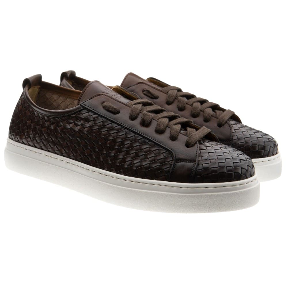 Zapatillas piel cuero trenzadas hombre Calce X2513