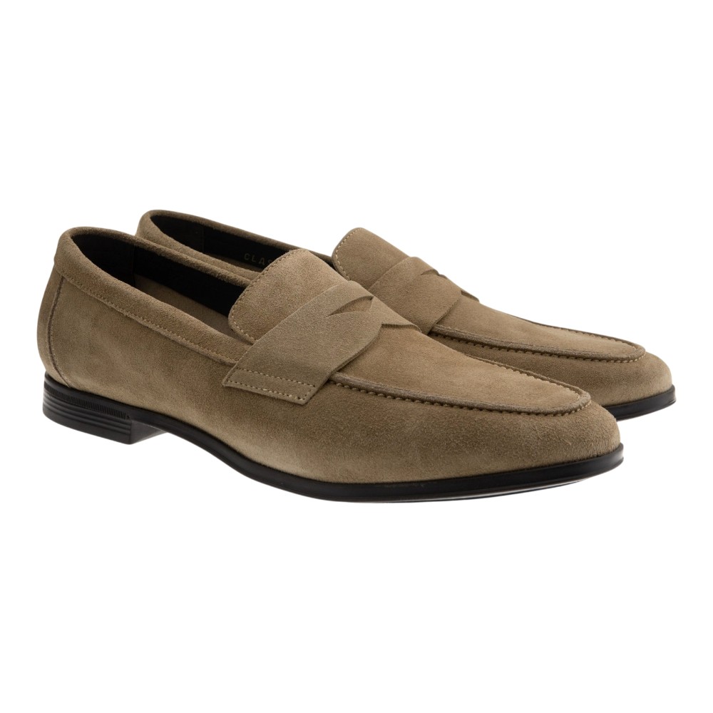 Mocasines piel ante taupe caballero Calce X2520