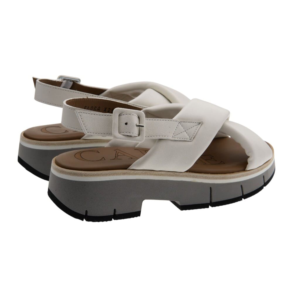 Sandalias beig piel plataforma Calce color beige foto 4