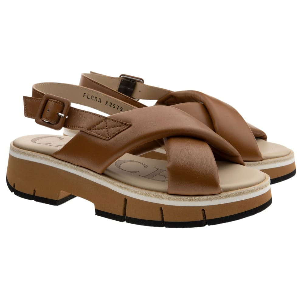 Sandalias cuero mujer plataforma Calce X2579