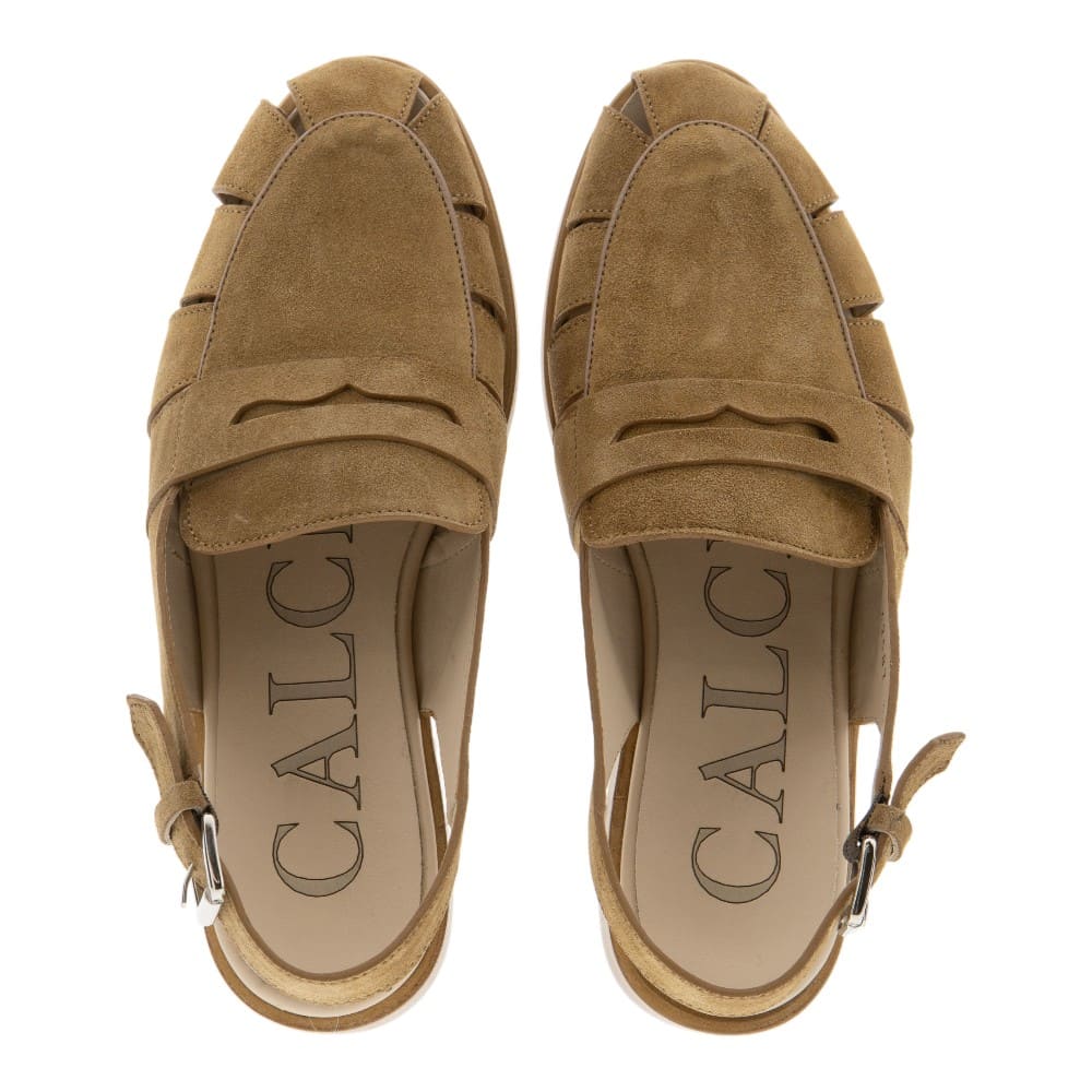 Zapato plano destalonado Calce camel | Mocasín abierto foto 2