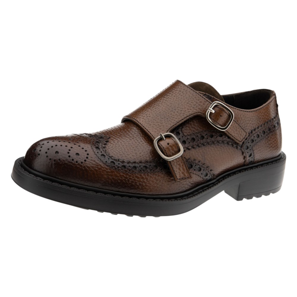 Zapato Monk dos hebillas picado caballero Calce foto 3