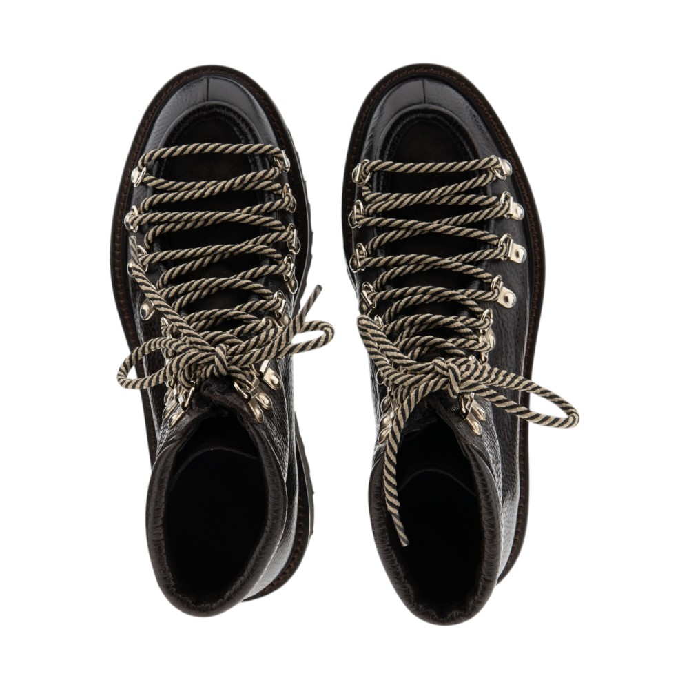 Botines piel cordones mujer suela track Calce foto 2