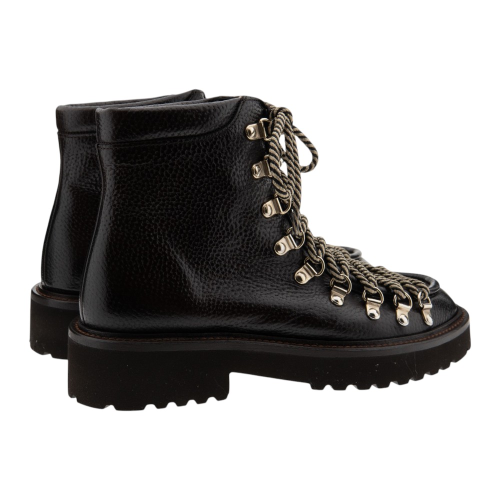 Botines piel cordones mujer suela track Calce foto 4