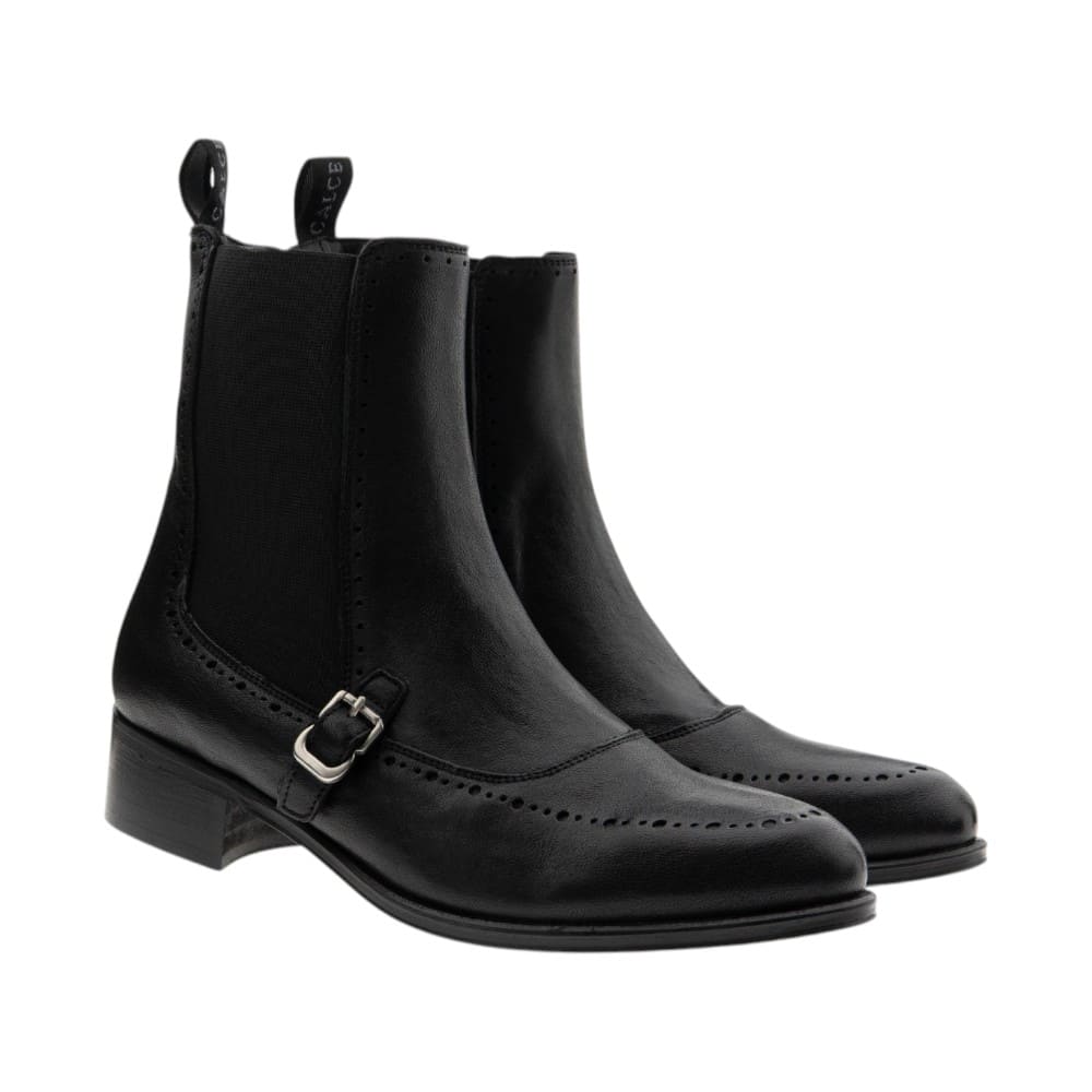 Botines piel negros mujer hebilla Calce X2725