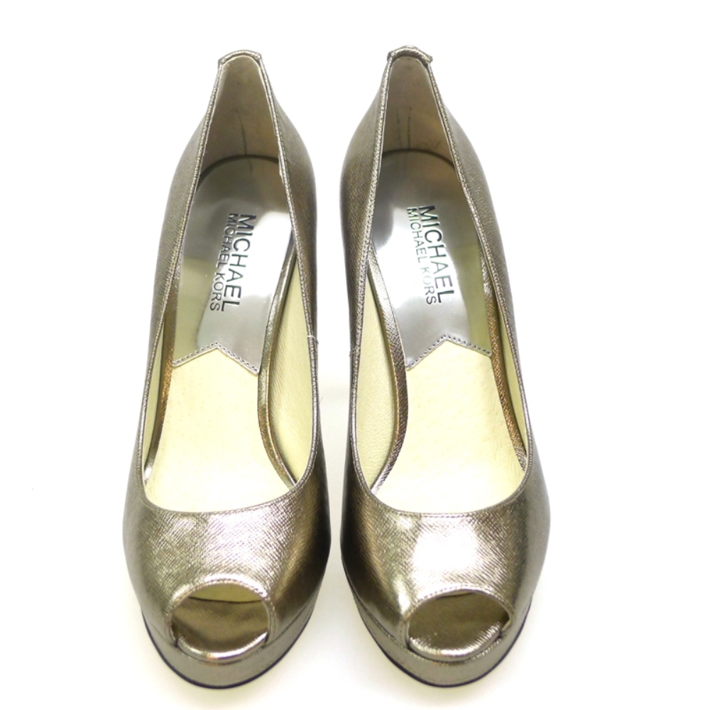Peep-toe tacón y plataforma piel Michael Kors York Platform foto 2