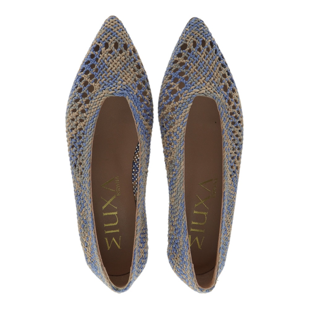 Bailarinas Rafia Azules Miuxa | Estilo Artesanal para Mujer en Carrilé foto 2